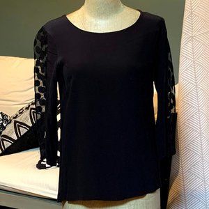 3 FOR 23: F21 Polka Dot Sheer Lace Top Blouse